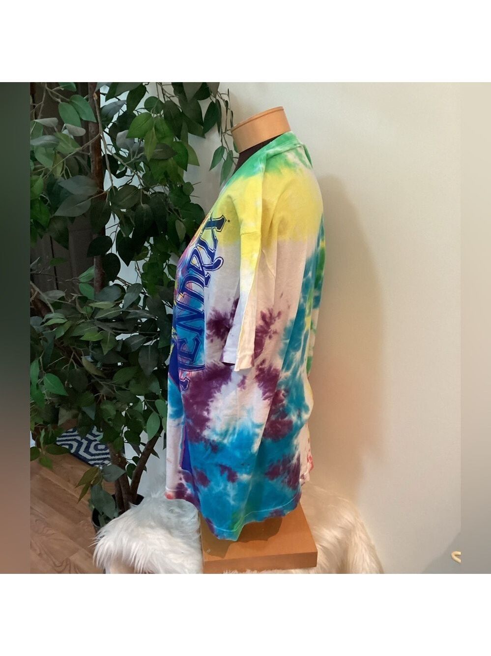 Liquid Blue tie die Jimmi Hendrix short sleeve tee shirt Men’s XL - Picture 4 of 11